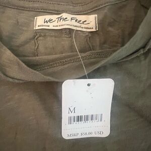 New nwt free people long sleeve tshirt m